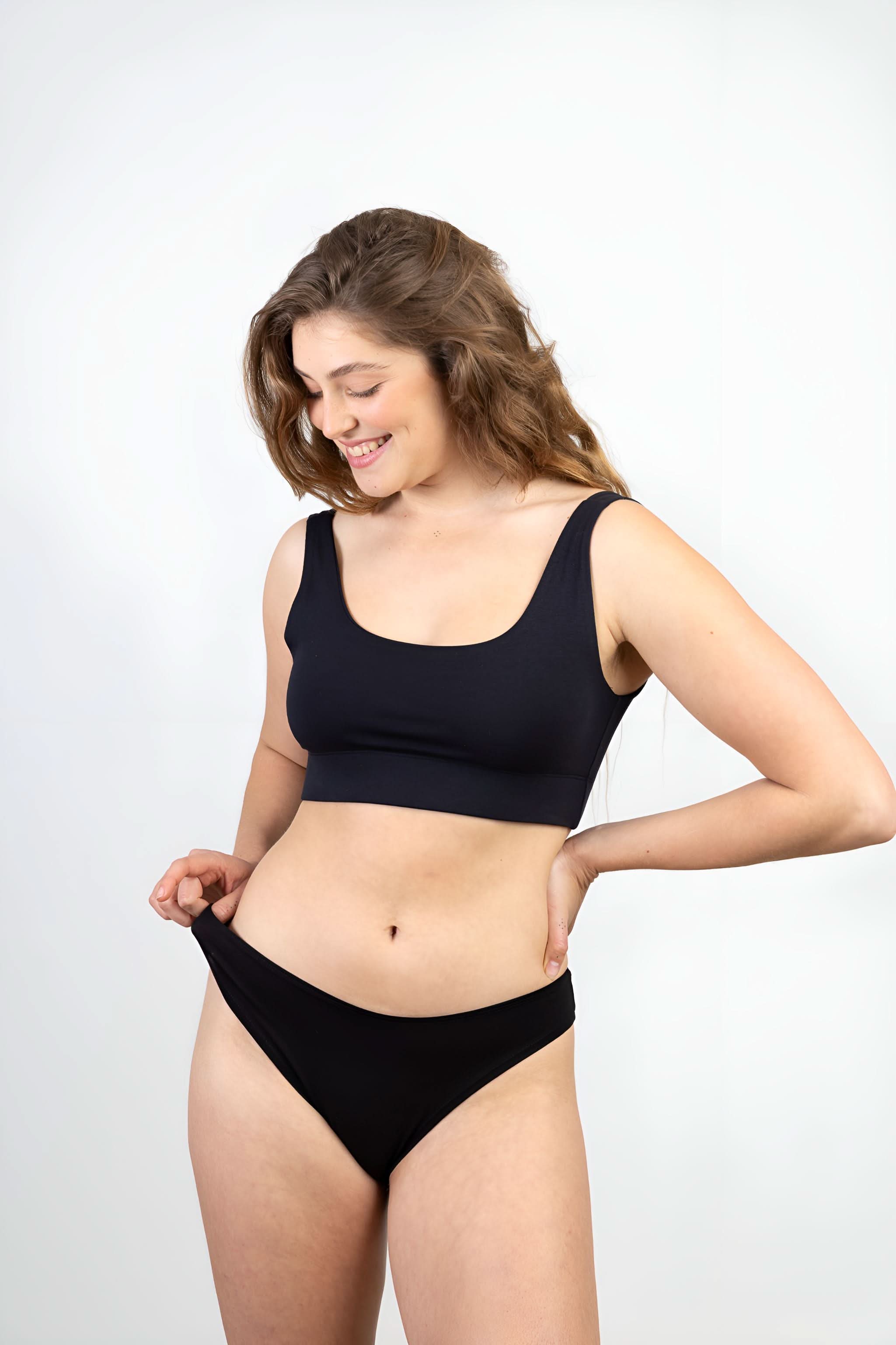 ביקיני שחור מכותנה אורגנית