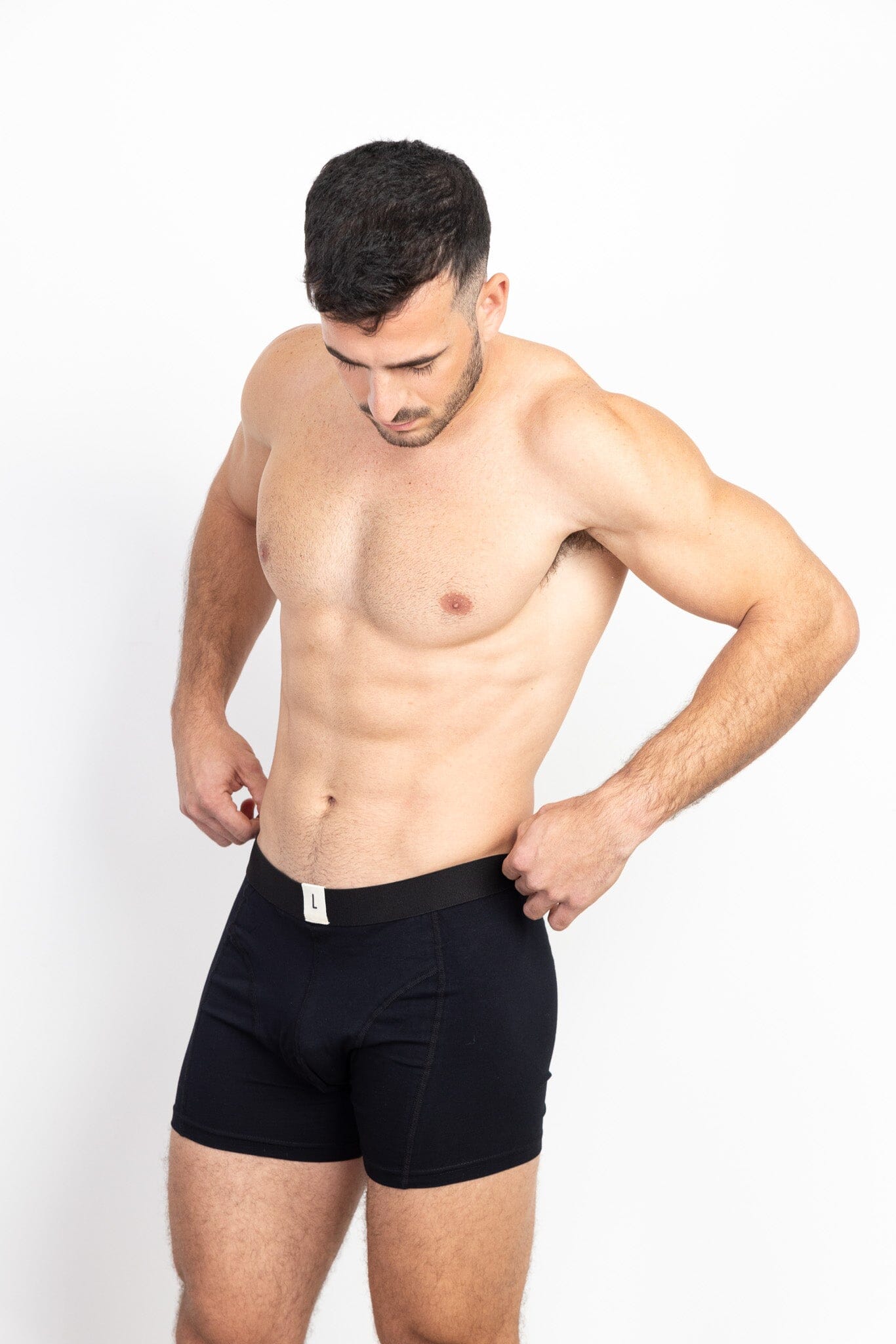תחתוני בוקסר בריף לגברים בצבע שחור